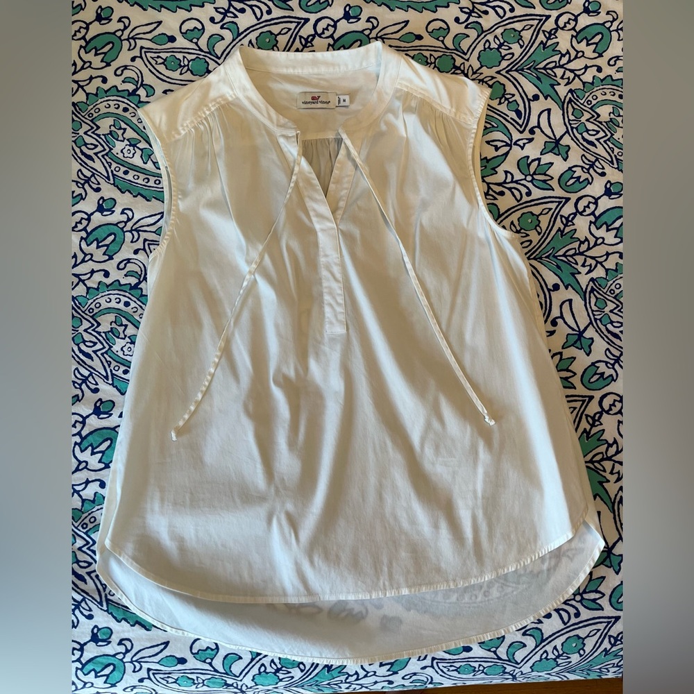 Vineyard Vines Crisp White Sleeveless Top